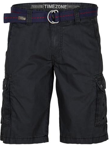 Timezone Cargo Shorts Herren mit Gürtel Regular Fit MaguireTZ Kurze Hosen Cargoshorts Sommer 100% Baumwolle, Größe:30, Farbe:Dark Ink Blue (3929)