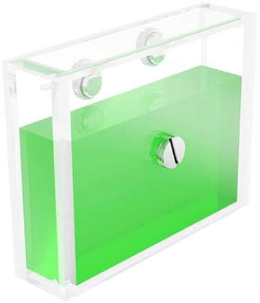 PC-Wasserkühlungsbehälter, 430 Ml, Acryl-Wassertank, 152 X 119 X 40 Mm, Rechteckiger Computer-Flüssigkeitskühlwassertank mit G1/4-Gewinde