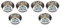 Multipack - Munch & Crunch Stainless Steel 20cm Dog Bowl - Ideal for Small, Medium, & Large Dogs - Perfect for Cats and Dogs - Pets Feeder and Water Bowl (Metal Pet Bowl, Pack of 6)