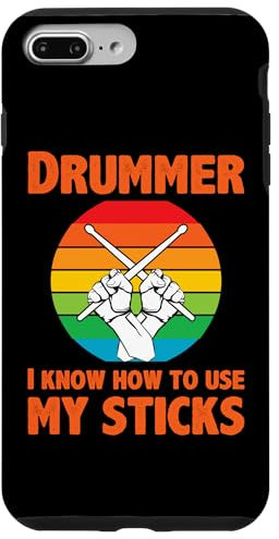 Drummer Know How To Use My Sticks Batteria Batteristi Custodia per iPhone 7 Plus/8 Plus