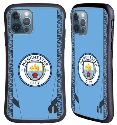 Head Case Designs Officially Licensed Manchester City Man City FC Home 2024/25 Badge Kit Hybrid Case Compatible With Apple iPhone 12 / iPhone 12 Pro
