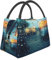DRTGEDS Lonchera de vidrio con gotas de lluvia para mujer, lonchera para hombres, bolsas de almuerzo