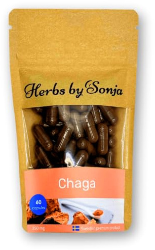 Chaga 350 mg * 60 Kapseln – Chaga-Extrakt, Pilz-Kapseln – Wohlbefinden und Immununterstützung