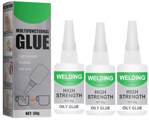 Visulong Glue, Welding High-Strength Oily Glue - 50g, Welding Glue Oily, Universal All Purpose Glue For Metal, Wood, Ceramics,Leather, Glass (3PCS)