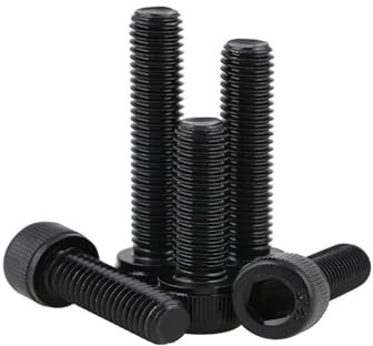 Generisch 1~20 Stück schwarze Innensechskantschraube mit Linksgewinde M4 M5 M6 M8 M10 M12 M16 DIN912 12.9 Stahl Innensechskantschraube(M12x60mm-1pcs)