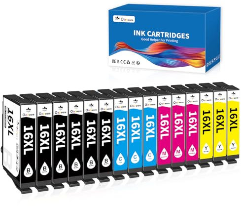 OINKWERE 16XL Druckerpatronen Kompatibel für Epson 16XL Multipack für Workforce WF-2760 WF-2630 WF-2660 WF-2510 WF-2750 WF-2540 WF-2530 WF-2650 WF-2010 WF-2520 (15er-Pack)