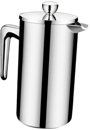 HOLIDYOYO Caffettiera Manuale in Acciaio 304 Filtro Teiera Termica Per Caffè e Tè Capacità Resistente e Pratica