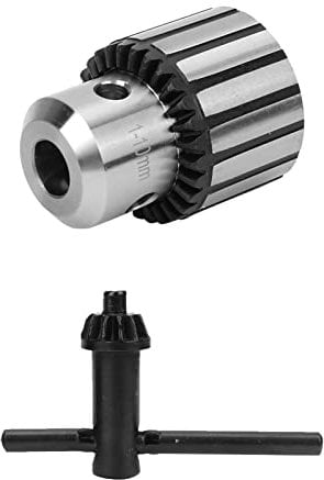 Qukaim Drill Chuck B12 Drill Chuck, High-Speed Steel, High Accuracy Taper Chuck with Wrench, 1-10mm for Drilling Machine Accessories