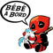 Deadpool und sein Einhorn, Fan Art Sticker, Baby an Bord!
