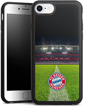 Holz Case kompatibel mit Apple iPhone 7 Walnuss Handyhülle Echtholz Hülle FC Bayern München Stadion FCB