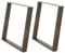 vidaXL Esstischbeine U-Form 2 Stk. Naturstahl 90x(72-73) cm Stahl, Esszimmertischbein, Tischgestell, Esstischgestell, Tischbein, Tischgestelle