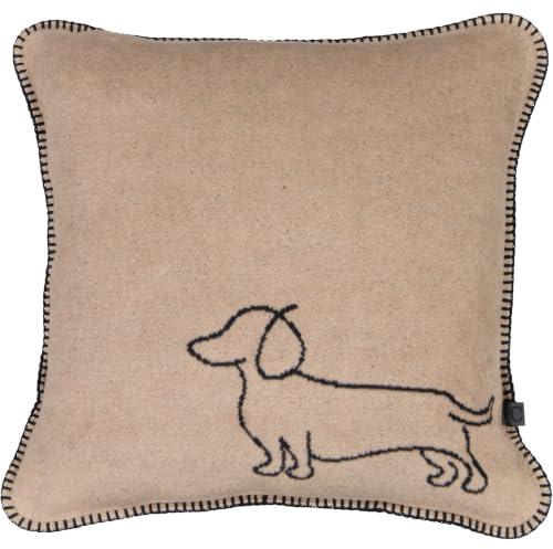 Cawö Kissenhüllen WE Love Dogs Companion 62480 schwarz/beige - 93