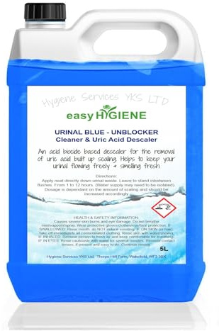 easy HYGIENE URINAL BLUE heavy duty Unblocker Descaler Cleaner for URIC ACID scale build up limescale