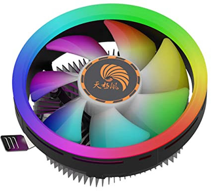 Holibanna Cpu Cooling Fan Led Lights Low Profile Air Cooler for Computer Accessories Fits Lgax