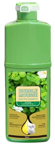 Bubble Mousse Hair Dye Champú 500 ml, tinte de espuma de espuma, duradero y vegetal, tinte para el cabello de acción rápida, tinte para el cabello, crema de pelo natural, con fórmula de colorante
