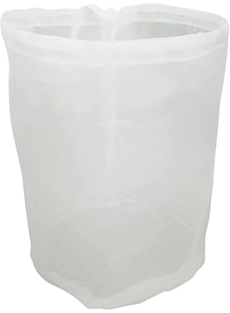 KiBcsLic Brew Bag Strainer Feines Netz Obstpresse mit Verstellbarem Verschluss Filterbeutel Lebensmittelfür Brauen Heimgebrauch Weinkelter Saf, L