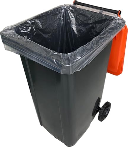 Sac de conteneur 240 l transparent - Sacs à clic 240L - Boîte de 100 sacs