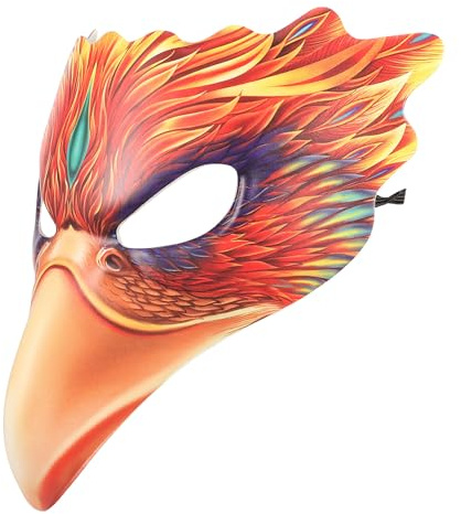 iplusmile Kreative Phönix Maske Halbgesichts Vogelmaske mit Federn für Maskerade Party Halloween Karneval Kostüm Deko Accessoire für Frauen und Partyveranstaltungen