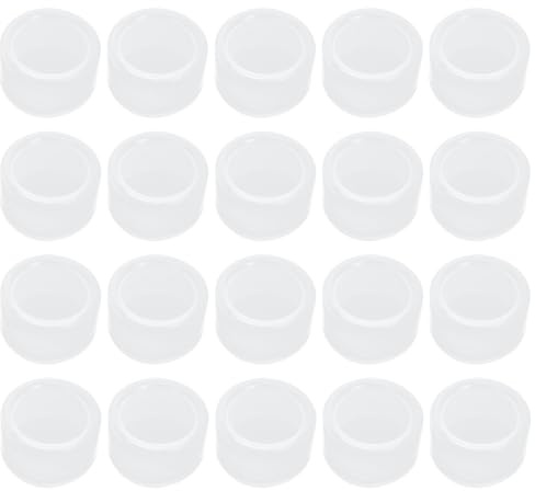 Couvercle de Protection à Pousser 22mm, 20 Pièces, Plastique Blanc | Protecteur de Bouton-poussoir, Remplacement Simple, pour Commande et Alarme
