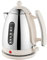 Dualit Lite Bouilloire Electrique Inox 1,5 L - Bouilloire Vintage Chromée Ultra Brillante avec Finitions Blanches - Bouilloire Design Ébullition Rapide & Sans BPA