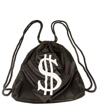 Turnbeutel Dollar schwarz
