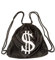 Turnbeutel Dollar schwarz