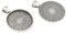 Perlin - 12stk Metall Anhänger Fassungen für 20mm Runde Cabochon-Fassung Rahmen Medaillons M499 x2