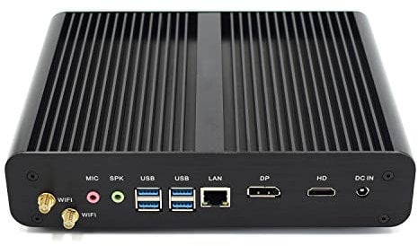 Partaker B16 Fanless Mini PC, Slim Desktop Computer, Intel i7 8550U/i7 8565U/i7 8559U 8th Gen. 4 Cores CPU, 32GB DDR4 RAM,512GB SSD 1TB HDD,4K 4096x2304, HDMI, DP, Aluminum alloy Case