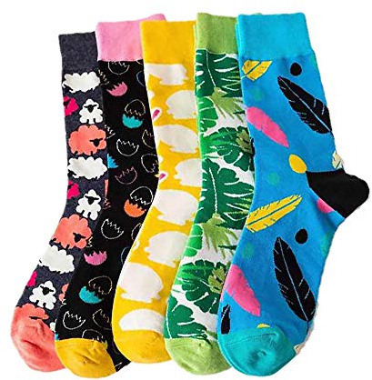 Herren Neuheit Socken mit Berühmten Person Patternt 5 Paar 39-44 (C, 39-45)