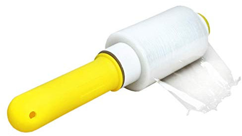 Malerversand Handabroller + Stretchfolienrolle - Verpackungsrolle - Wickelfolie | transparent