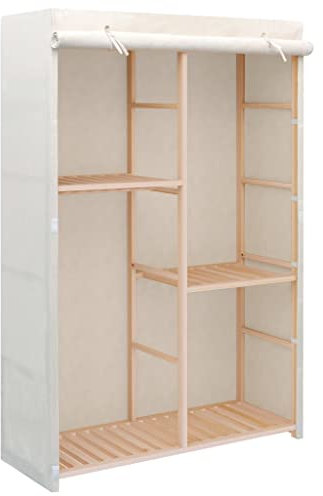 vidaXL Kleiderschrank mit 3 Ebenen 110x40x170cm Garderobenschrank Stoffschrank