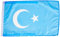 FLAGGE UIGUREN 45x30cm mit kordel - UYGHUREN FAHNE 30 x 45 cm - flaggen AZ FLAG Top Qualität