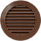 4'' Inch / 100 mm Plastic Vent Cover Brown - Round Soffit Vent - Exhaust Ventilation Louver - Air Inlet Grille Cover - Built-in Screen Mesh - HVAC Ventilation