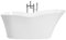 Edle Acryl Badewanne oval freistehend weiß mit Überlauf 170 x 80 cm Dulcina