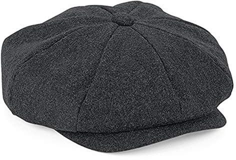 noTrash2003 Herren Schiebermütze Melton-Wolle Baker Boy Cap Schildmütze Woll Cap Hut für Damen und Herren (S/M)