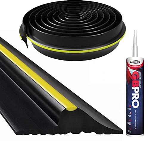 X - Paraspifferi in gomma resistente per porta del garage, soglia di pavimento, antipioggia (3 m)