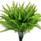 ToKinCen 6 plantas artificiales de helecho sintético para exteriores, plantas falsas de helecho Boston, arbustos, arbustos, cestas de patio, macetas colgantes de jardín, decoración interior y exterior