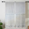 Coppia Tendine Finestra Con Pizzo Ricamato Fiore Tenda Cucina Moderna Lino-Poliestere Shabby Chic Tinta Unita 60x150cm 2 Unità Bianco