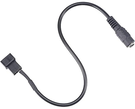 sourcing map Fan Power Supply Cable DC 5.5mmx2.1mm to 3 Pin or 4 Pin Output 11.4 Inch 2pcs