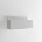 ARHome Table de Chevet Suspendue, 60 x 29 x 22, Blanc Mat, Conteneur, Made in Italy