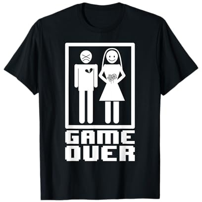 Game Over Marriage Fun Bachelor Party Groom Wedding T-Shirt T-Shirt