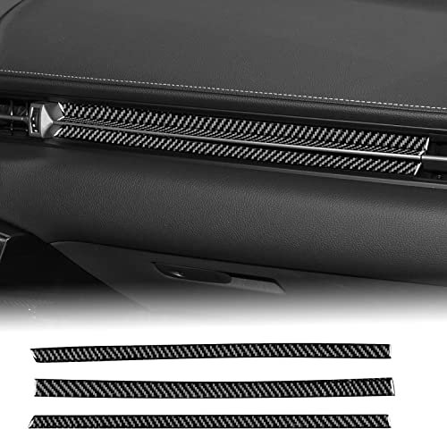 KUNGKIC Kohlefaser Auto-Copilot-Zentralsteuerung Abdeckung Aufkleber Innenbereich Dekorativ Compatible with Toyota Supra GR A90 A91 MK5 2019-2022 Armaturenbrettverkleidung Trim Zubehör-Schwarz