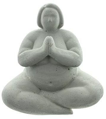 FRANK FLECHTWAREN Dekofigur Zen, Statue, modern, Relax, angesagtem Material Beton 24 x 16 x 25 cm