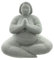 FRANK FLECHTWAREN Dekofigur Zen, Statue, modern, Relax, angesagtem Material Beton 24 x 16 x 25 cm
