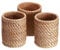 BSTKEY 3 Pcs Rattan Pencil Holder Desk Organizer, Handmade Woven Stationery Storage Organizer Pen Holder Cosmetic Brush Pot Stand (Cylinder)