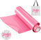 JAVIGA Plotterfolie Textil-Rosa Flexfolie Plotterfolie Vinyl, 30.5cm x 3m Bügelfolie Plotter für Cricut Maker, Silhouette Cameo, für DIY T-Shirts & Stoffe, Textilfolie Plotter Eine Rolle