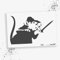 LaserCad Schablonen BANKSY Streetart (B096, Rat and Sword, DIN A3) Stencil für Graffiti, Airbrush, Kunst, Deko, zum Malen