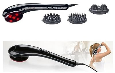 Silvercrest Handmassagegerät Rückenmassagegerät Massagegerät Vibration und Infrarot zur Straffung der Haut Beauty