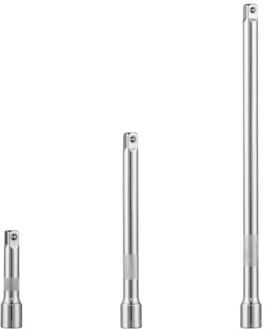 Nikcrlo Rallonge 1/4, jeu de rallonges de clé à douille (2, 4, 6), acier au chrome vanadium