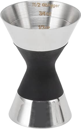 Drink Jigger, Stainless Steel Cocktail Jigger Scale Measuring for Bar (Silver)